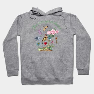 Home supporting quote with nature illustration Hoodie